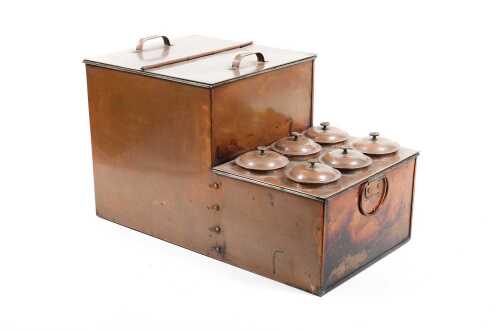 Antique copper bain-marie