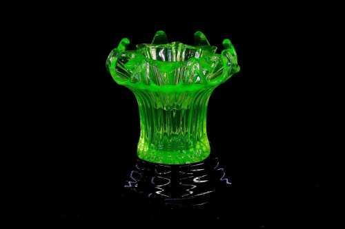Sowerby Art Deco uranium glass vase