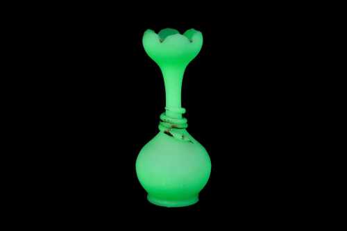 Antique uranium glass vase