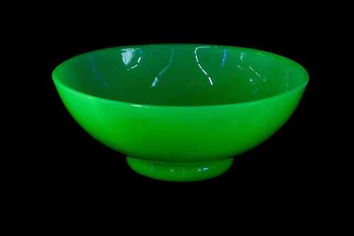 Art Deco jadeite uranium glass bowl