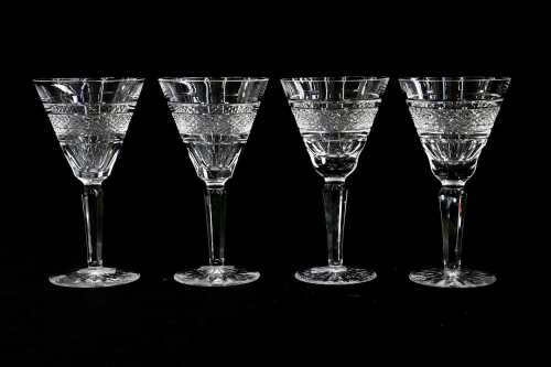 Set of four Waterford Crystal 'Rossmore' claret glasses