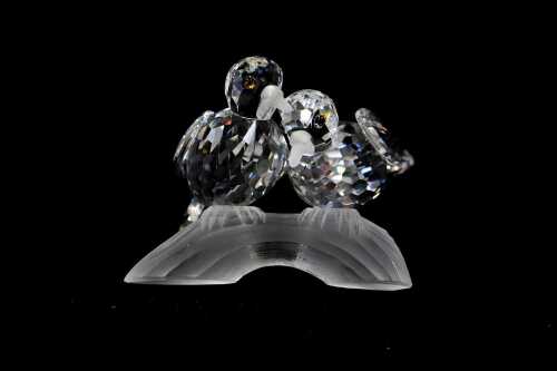 Swarovski Crystal Turtle Doves figure