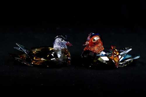 Swarovski Crystal Mandarin Duck figures