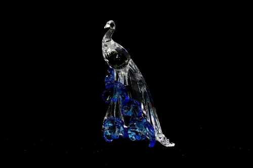 Swarovski Crystal White Peacock figure