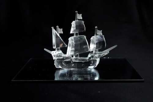 Swarovski 'Santa Maria' ship crystal figure
