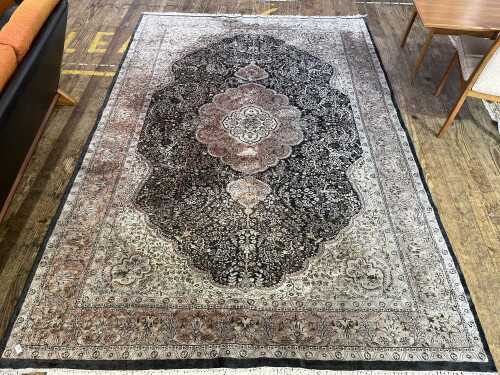Persian Sherkat hand knotted silk rug