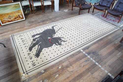 Pompeii Beware of Dog custom made wool rug