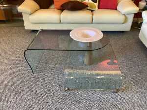 Two-Tier Curved Glass Coffee Table - 4