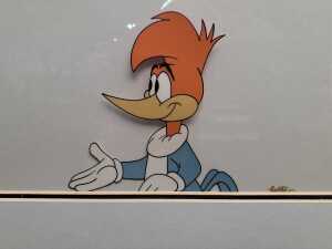Walter Lantz Woody Woodpecker framed hand painted film cell - 2