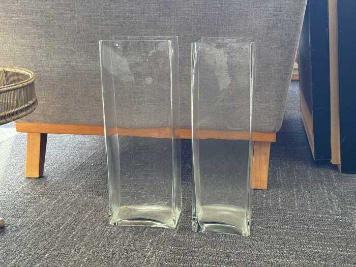 Contemporary glass decorative vases