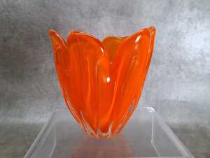 Two mid-century art glass vases - 2