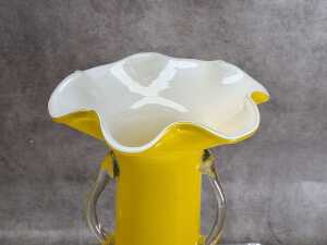Two mid-century art glass vases - 5