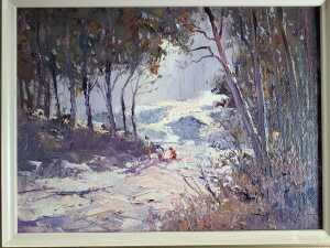 Richard Chamerski (1951-2022), The Clearing, Mt Macedon. Oil painting on board - 2