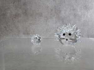 Two Swarovski Crystal Hedgehog figures
