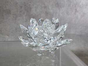 Three Swarovski Crystal Waterlily candleholders - 2