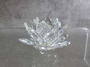 Three Swarovski Crystal Waterlily candleholders - 5