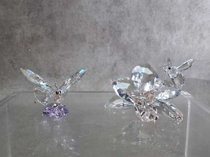 Two Swarovski Crystal insect figures