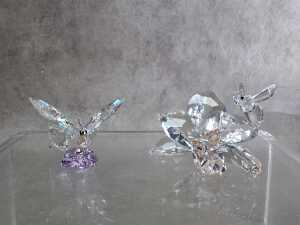 Two Swarovski Crystal insect figures
