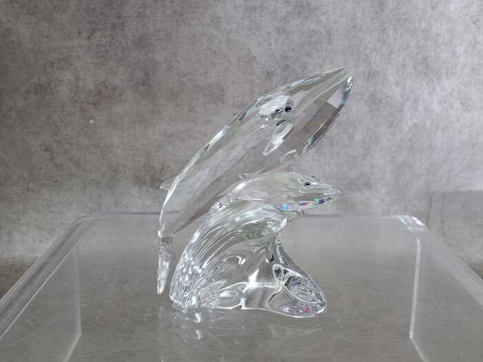 Swarovski Annual Edition 1992 'Care for Me' Whale Mother and Calf crystal figure