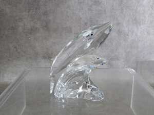 Swarovski Annual Edition 1992 'Care for Me' Whale Mother and Calf crystal figure