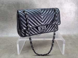 Designer-style black handbag