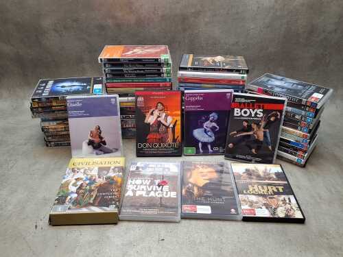 DVDs, including Opera performances and documentaries