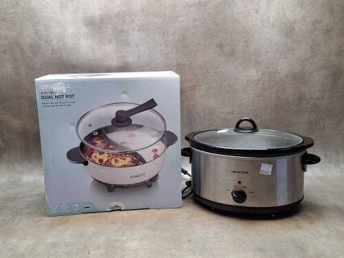 Two electric hot pots