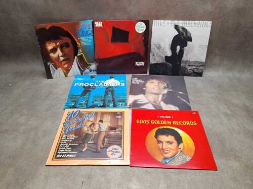 Seven vinyl records
