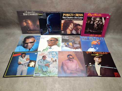 12 Ray Charles vinyl records