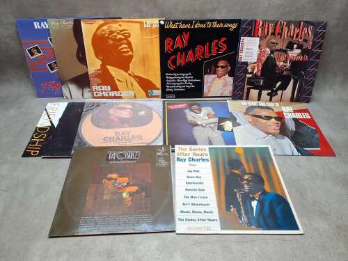 12 Ray Charles vinyl records