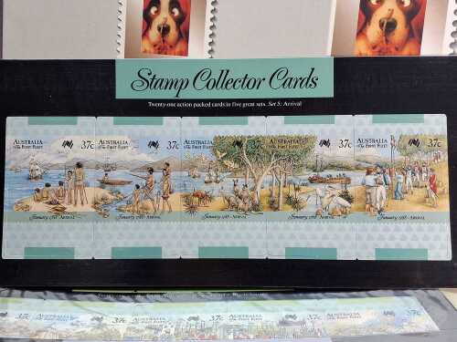 3 packs of first fleet, stamps of China 1994, stamp album containing Australian stamps