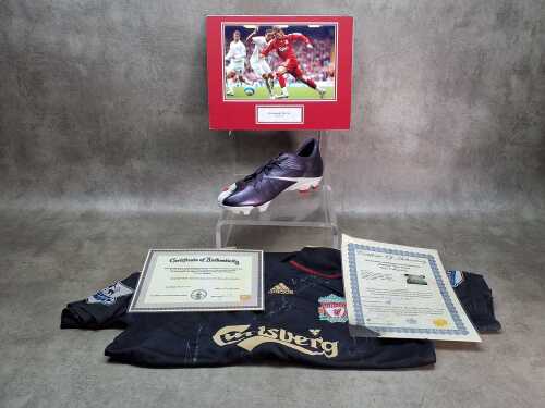 Nike soccer boot signed by Fernando Torres