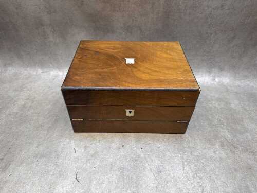 Antique walnut writing slope