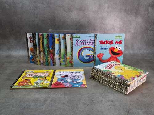 25 Vintage A Little Golden Book featuring Sesame Street