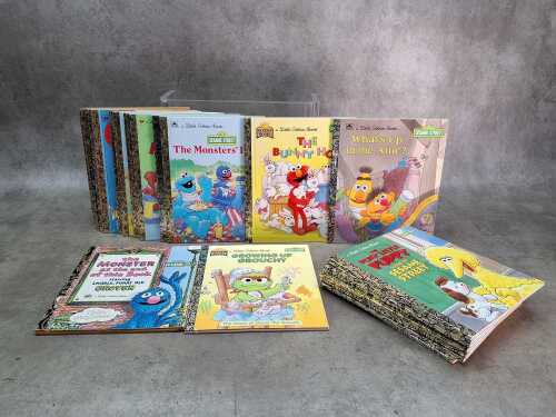 25 vintage A Little Golden Book featuring Sesame Street