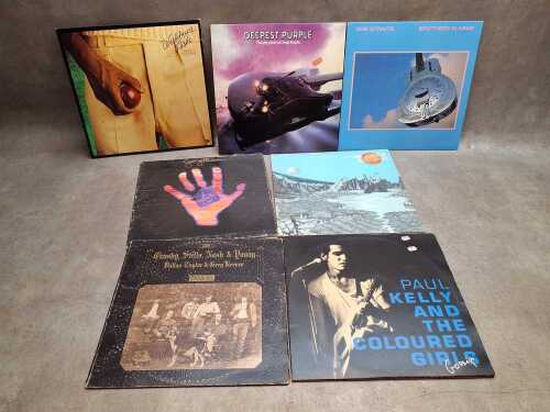 Seven Rock vinyl records, including Australian