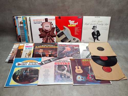 Vinyl records, including Country and Rock 'n' Roll