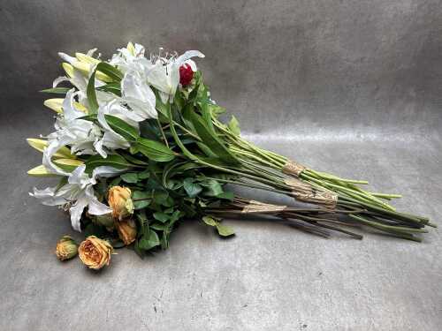 Artificial long-stemmed flowers