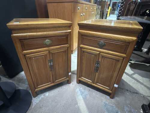 Pair of Japanese bedsides