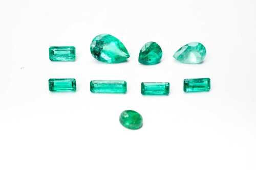 A large collection of Colombian emeralds 11.70ct