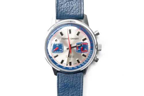 A vintage Pierre Cardot Swiss chronograph watch.