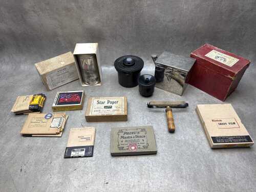 Vintage photographic developing equipment