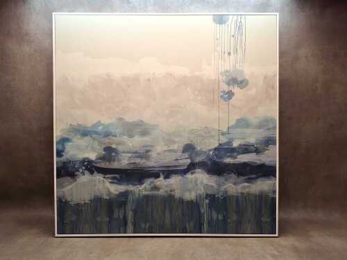 Framed abstract print on canvas