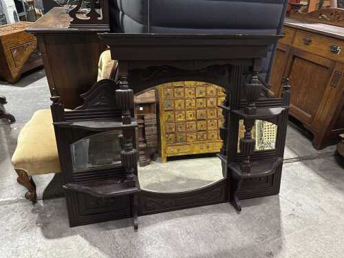 Vintage wall-mounted mirror