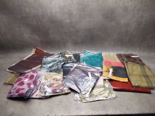 Assorted fabric scarves