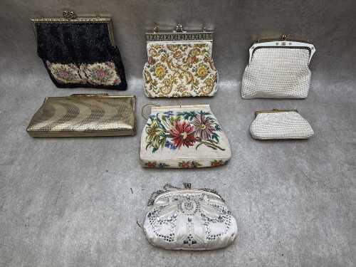 Six vintage handbags