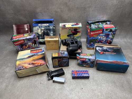 Assorted binoculars
