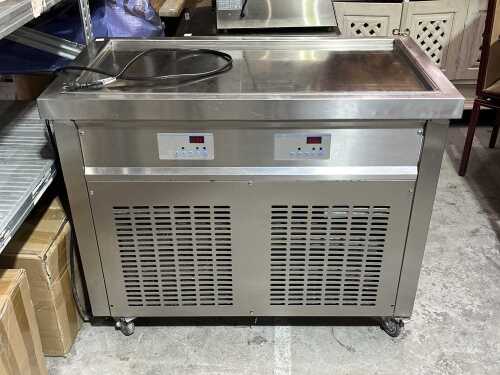 Kolice stainless steel commercial rolled Ice Cream cold plate machine-Ex fully functioning Ice Cream business