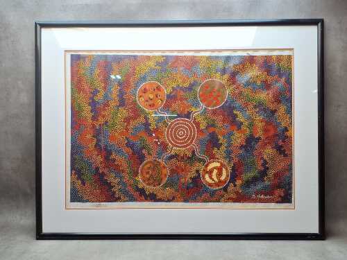 Brent Johnston (w. 2020s), untitled. Indigenous Australian acrylic painting on canvas