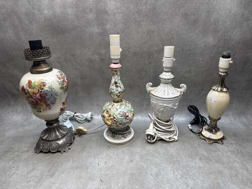 Four lamp bases